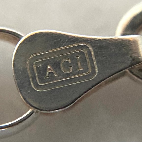 Sterling Silver 925 AGI Italy 6MM Rolo Link Bell Charm Bracelet Size 8" 13.5g - Picture 12 of 17